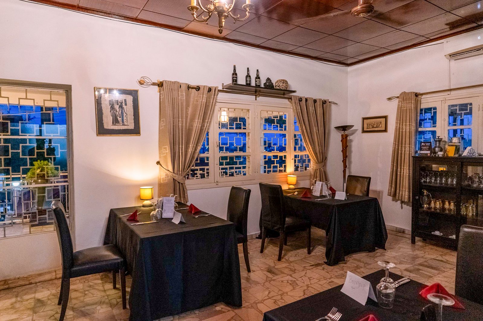 The dining room