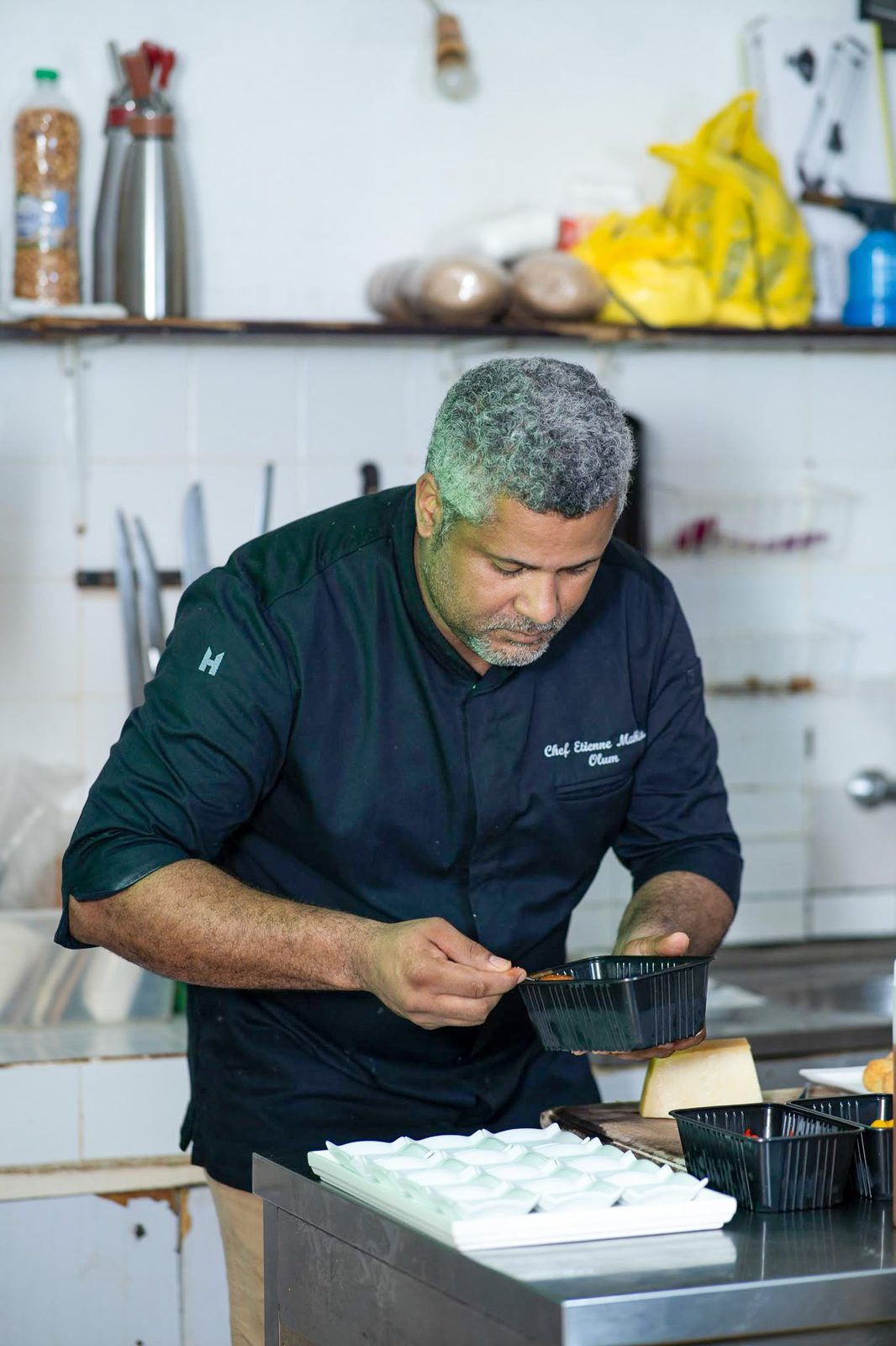 Our chef, in the kitchen — Le Bacchus+